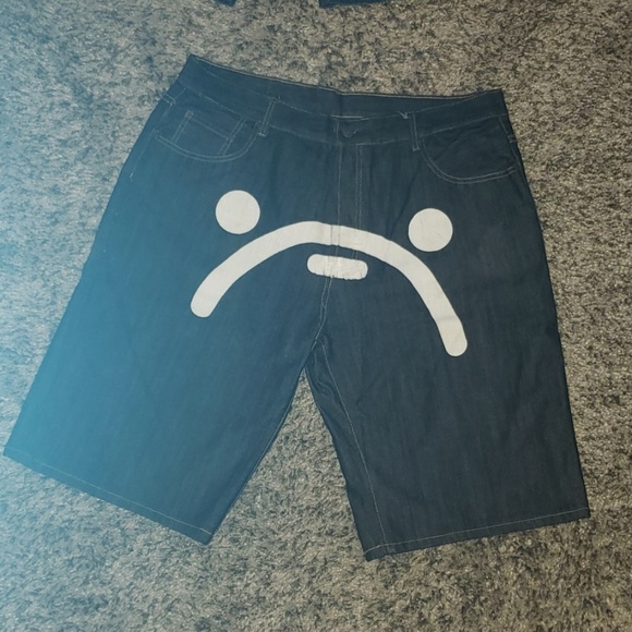 bape denim shorts